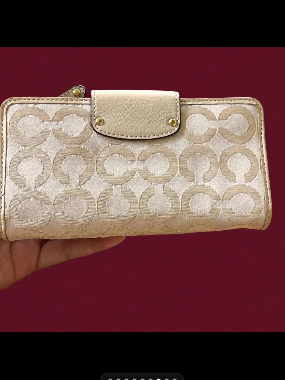 Coach Horse & Carriage Wallet (with minor stains)